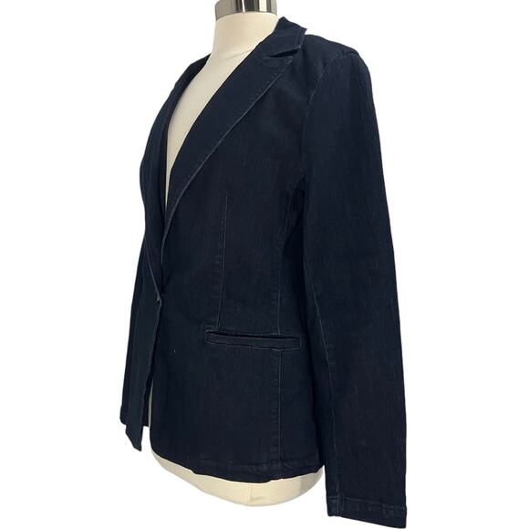 GLORIA VANDERBILT Blue Denim Blazer SZ Medium - Picture 2 of 11